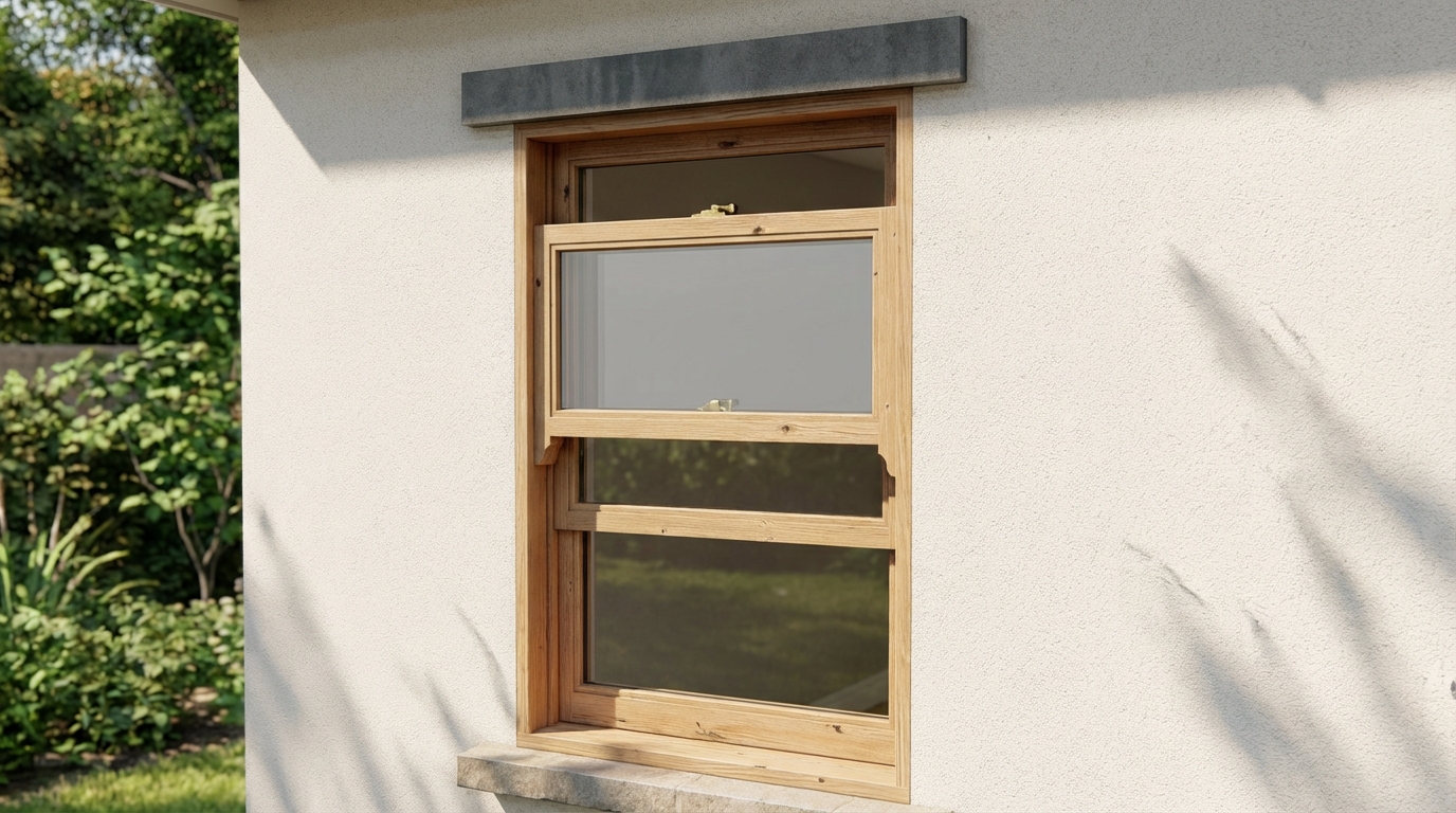Open Double-Hung Window (Frame Only)